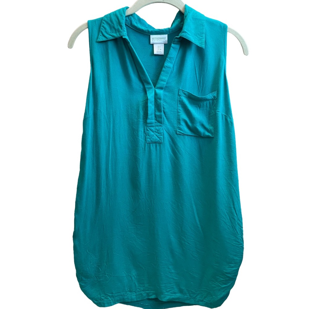 Motherhood maternity Teal Sleeveless Top. Sz S. - Picture 1 of 5